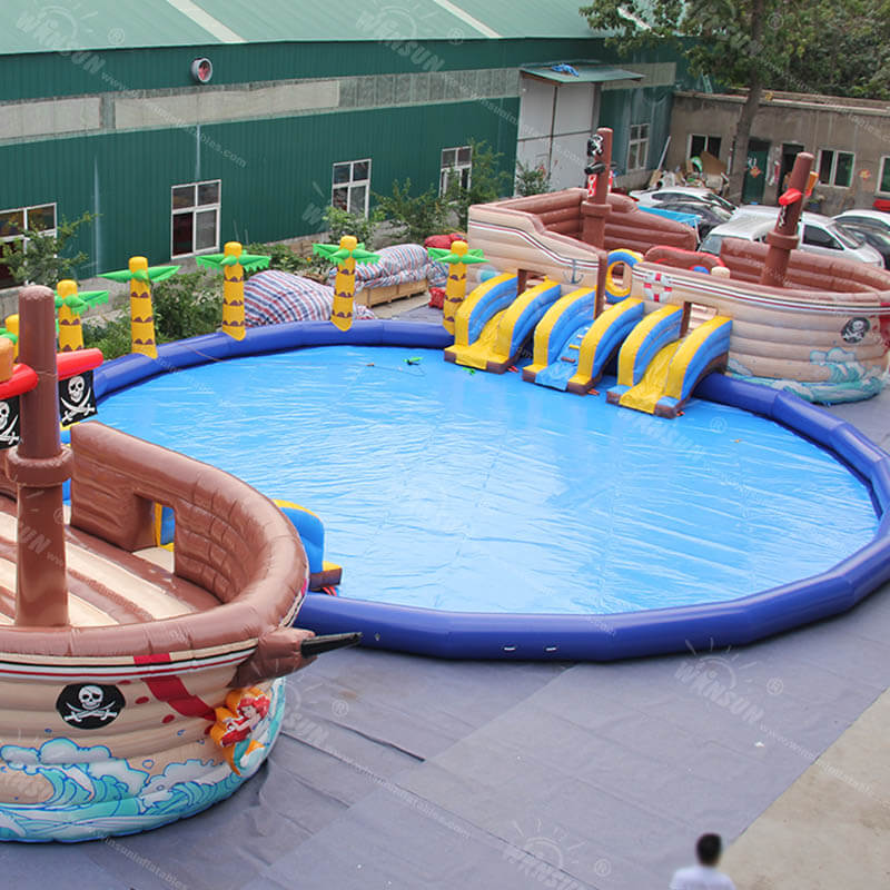 inflatable pirate ship water park 7