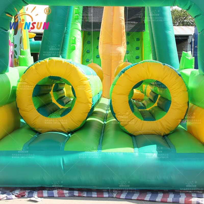 jungle theme inflatable obstacle course 6
