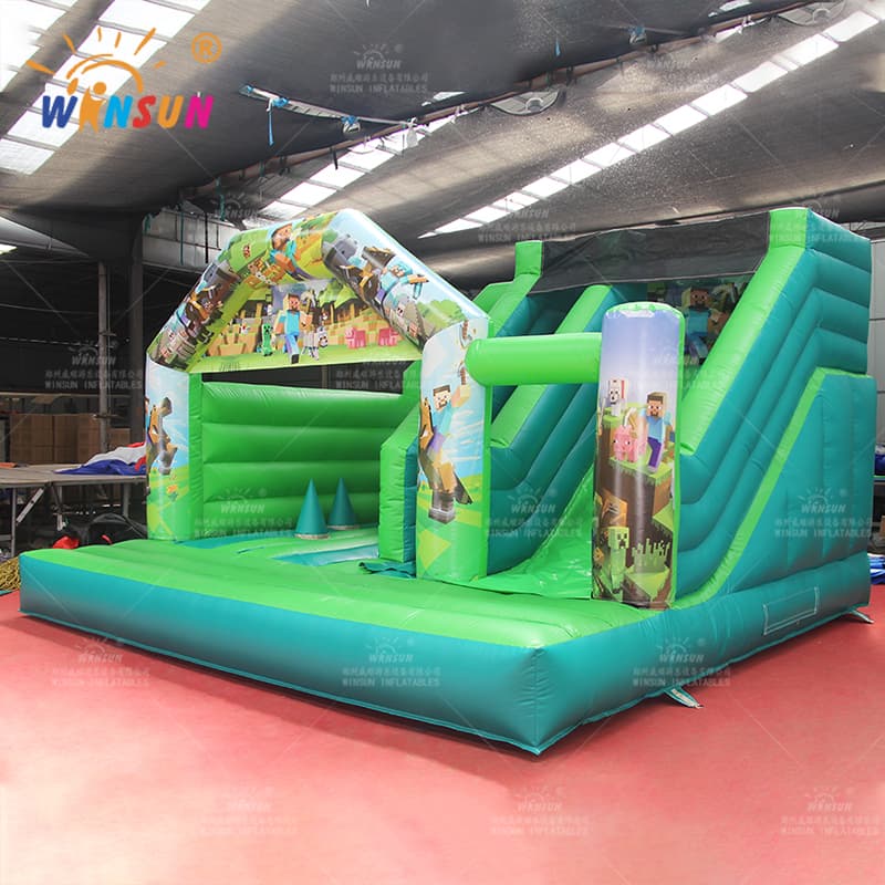 minecraft theme inflatable bounce house 3