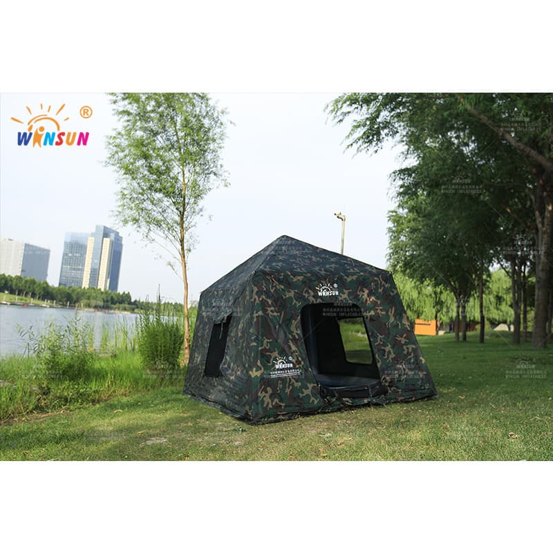 Tente de camping gonflable camouflage