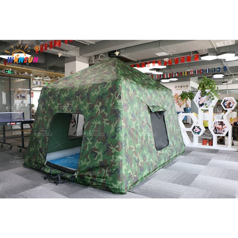 Tente de camping gonflable camouflage