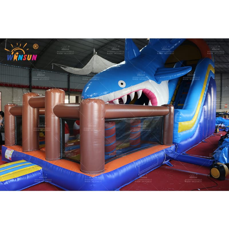 Toboggan Gonflable Requin Combo
