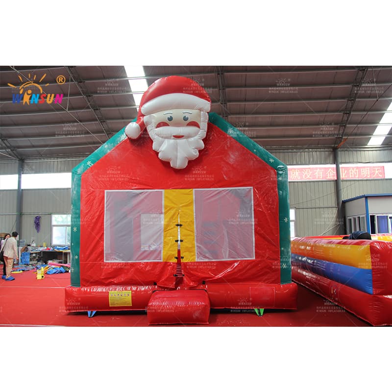 Maison de rebond gonflable du père Noël pour Noël