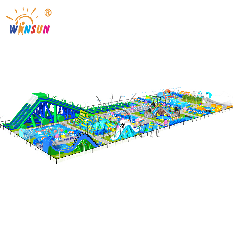 Projet de parc aquatique gonflable géant en plein air