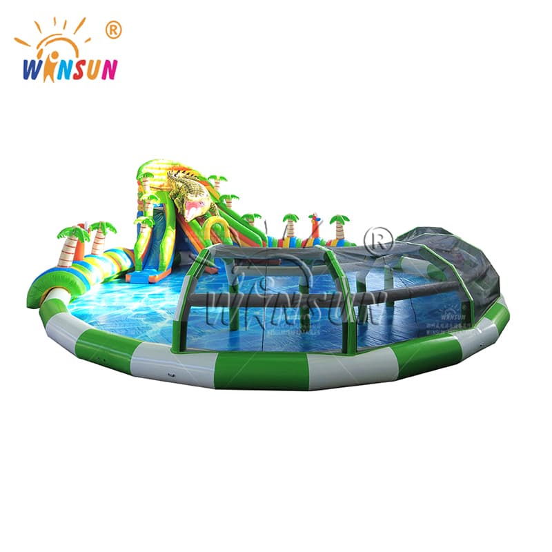 Parc aquatique gonflable Crocodile Wake Island Water Park