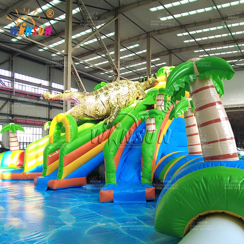 Parc aquatique gonflable Crocodile Wake Island Water Park